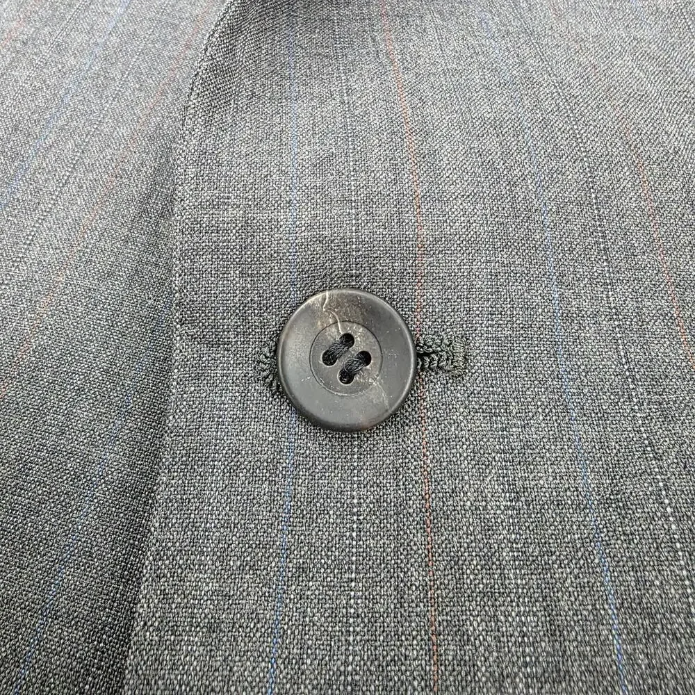 Vintage Chaps Ralph Lauren Blazer Mens 42R Gray Two Button Wool Blend USA Made